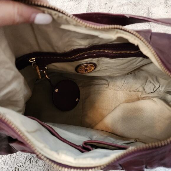 TORY BURCH BURGANDY HOBO BAG - Picture 15 of 16